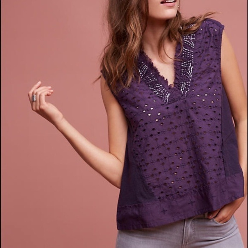 Akemi + Kin Cadiz Eyelet Embroidered Top
